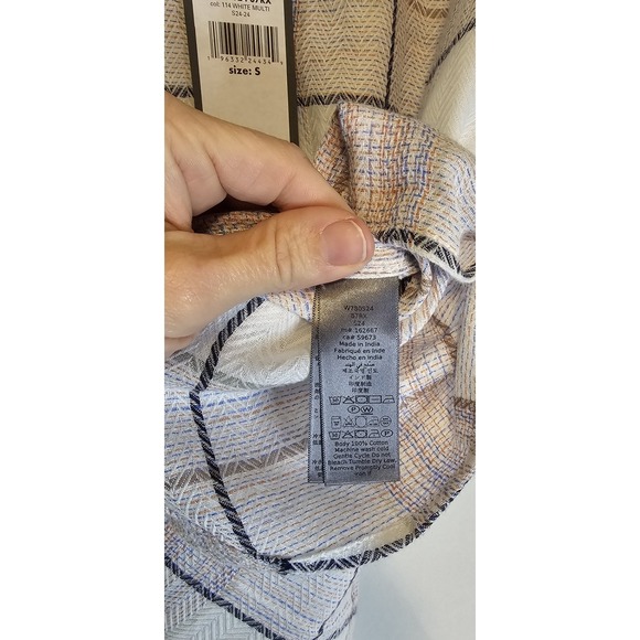 NWT Men's John Varvatos Ben Button Down Shortsleeve Size Small - Picture 9 of 11